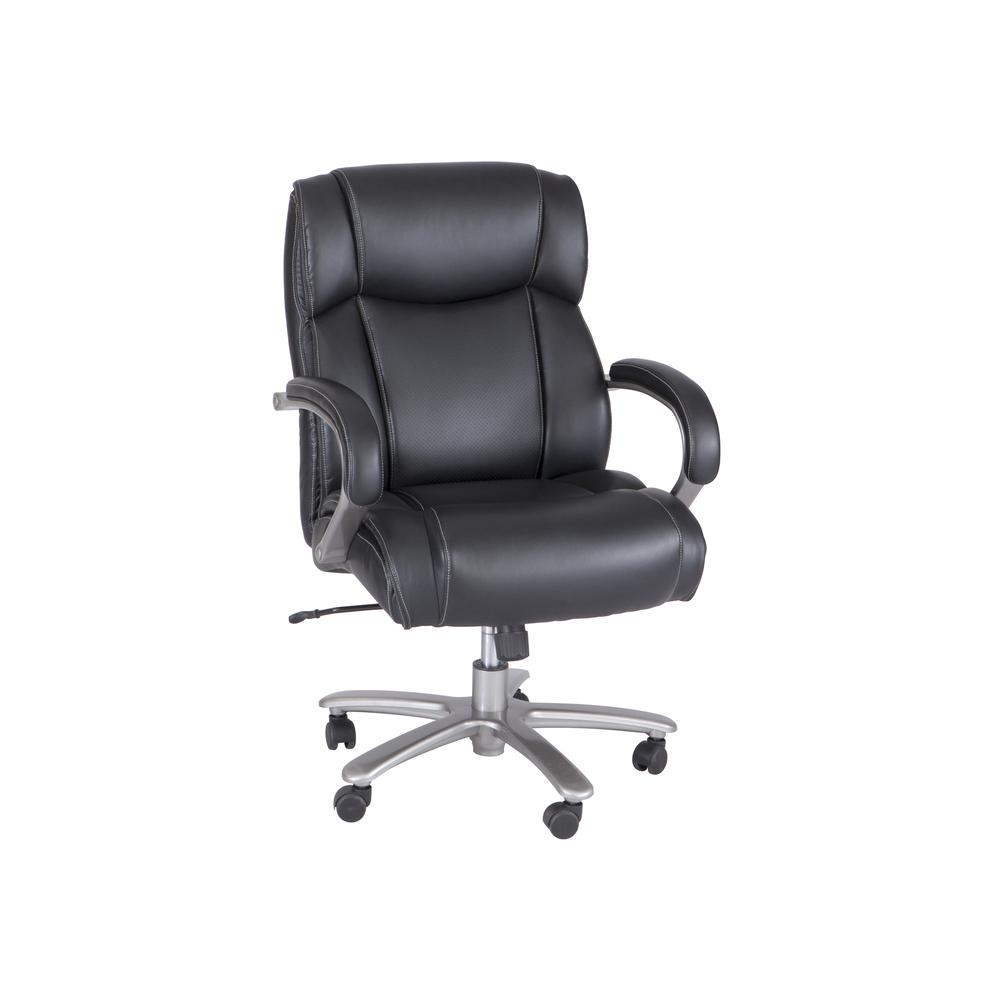 Big & Tall Mid-Back Chairs, 400 lb. Capacity, Black. Picture 2