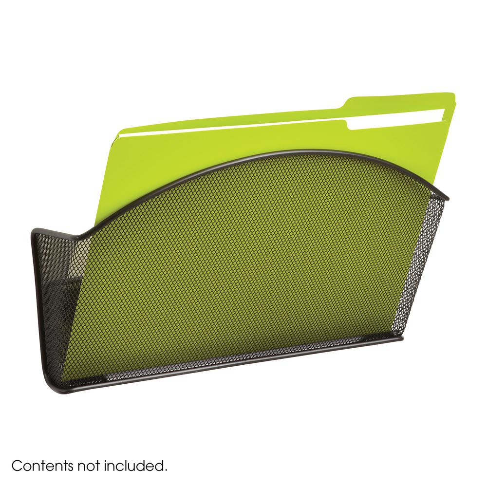 Onyx™ Magnetic Mesh Single File Pocket (Qty. 6) - Black. Picture 1