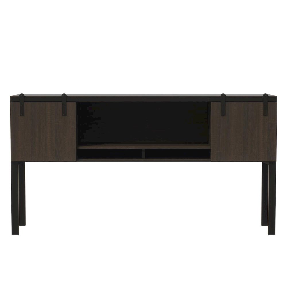 Mirella™ 72” Hutch with Sliding Wood Doors Southern Tobacco. Picture 1