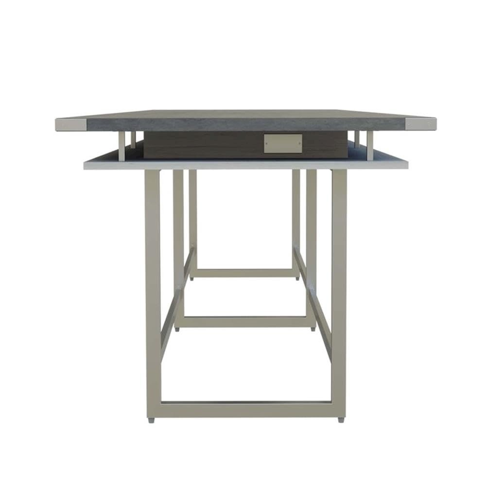 Mirella™ Conference Table, Standing-Height, 16’ Stone Gray. Picture 3