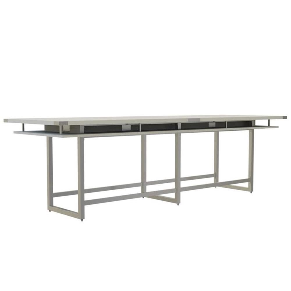 Mirella™ Conference Table, Standing-Height, 12’ White Ash. Picture 1