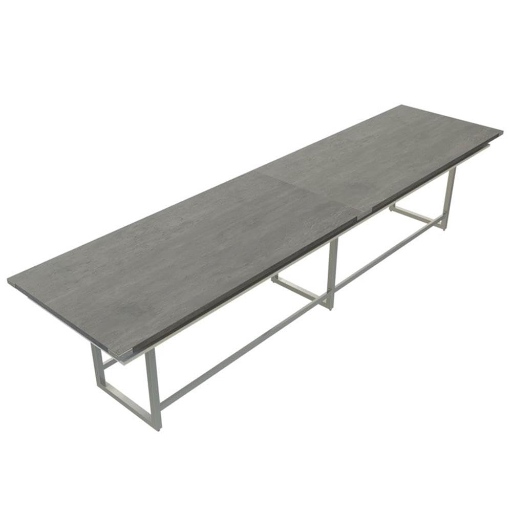 Mirella™ Conference Table, Standing-Height, 16’ Stone Gray. Picture 2