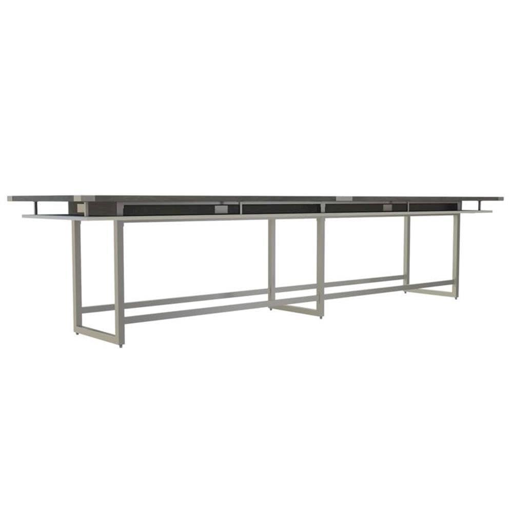 Mirella™ Conference Table, Standing-Height, 16’ Stone Gray. Picture 1