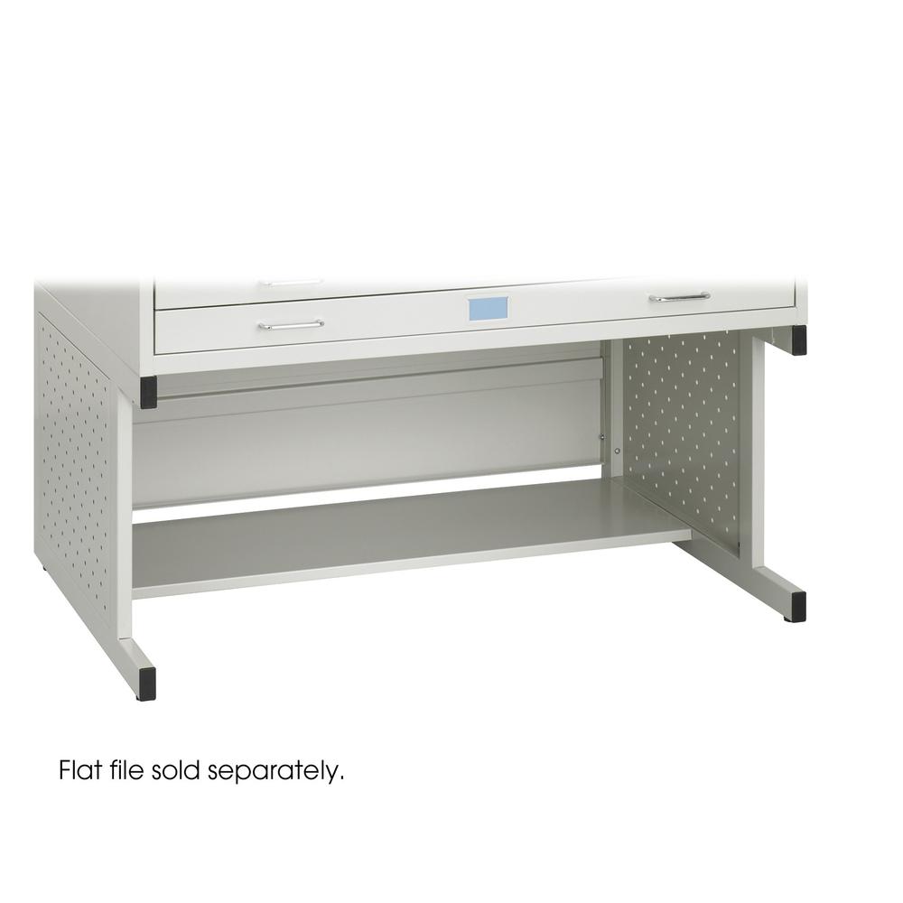Facil Flat File High Base-Medium Light Gray. Picture 2