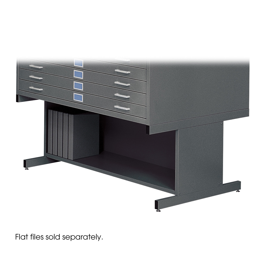 Flat File High Base for 5-Drawer 4998BLR Flat File, Sold Separately, Black. Picture 1