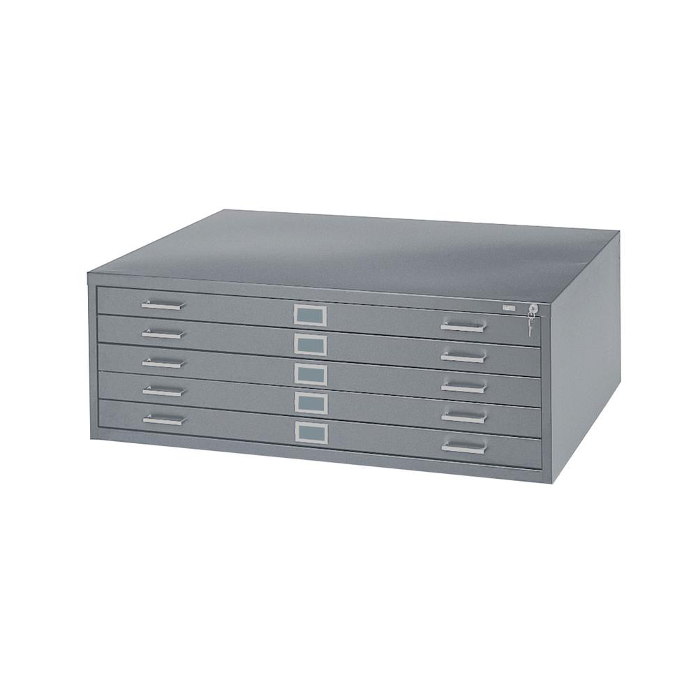 5-Drawer Steel Flat File for 24" x 36" Documents. Picture 1