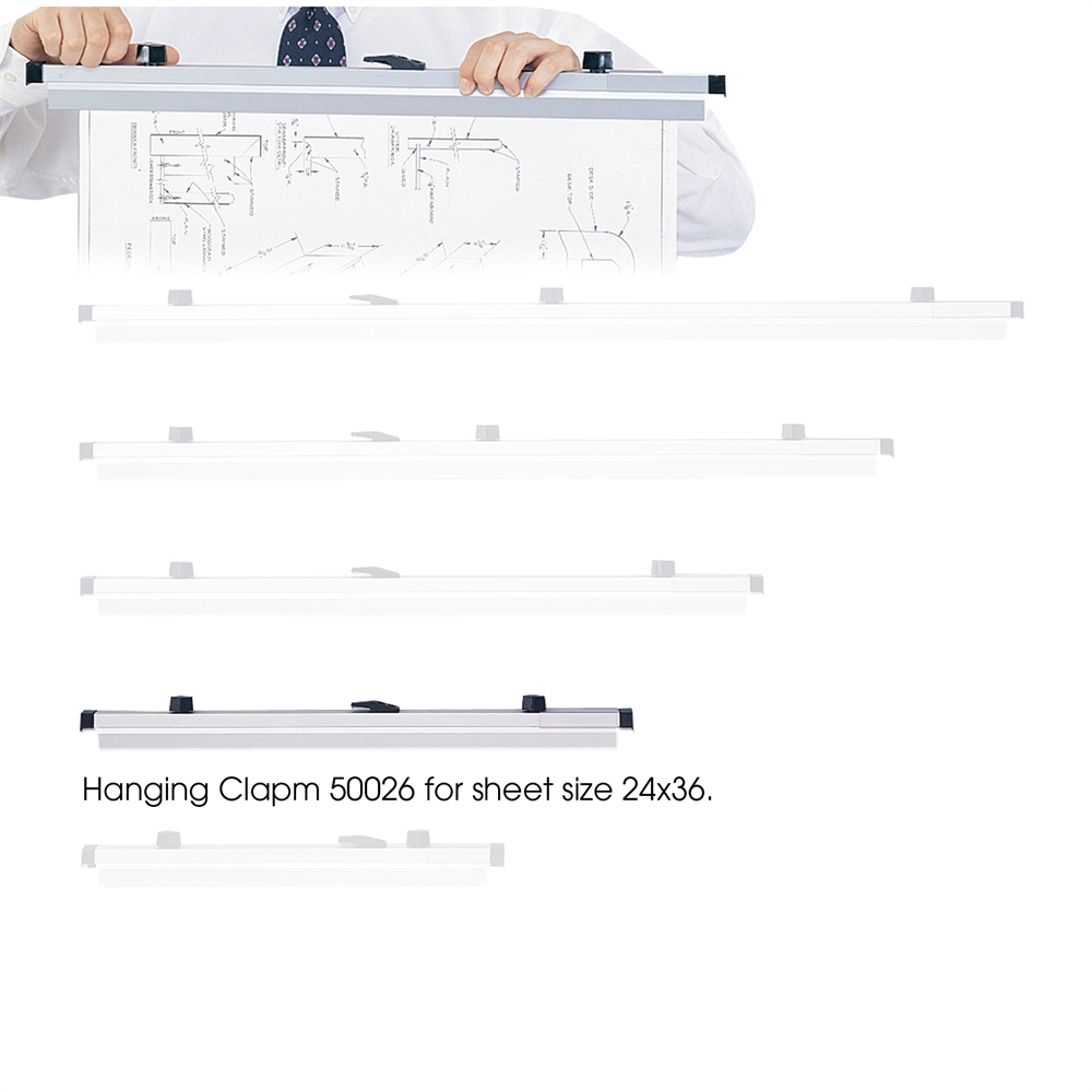 24" Hanging Clamps for 24" x 36" Sheets. Picture 1