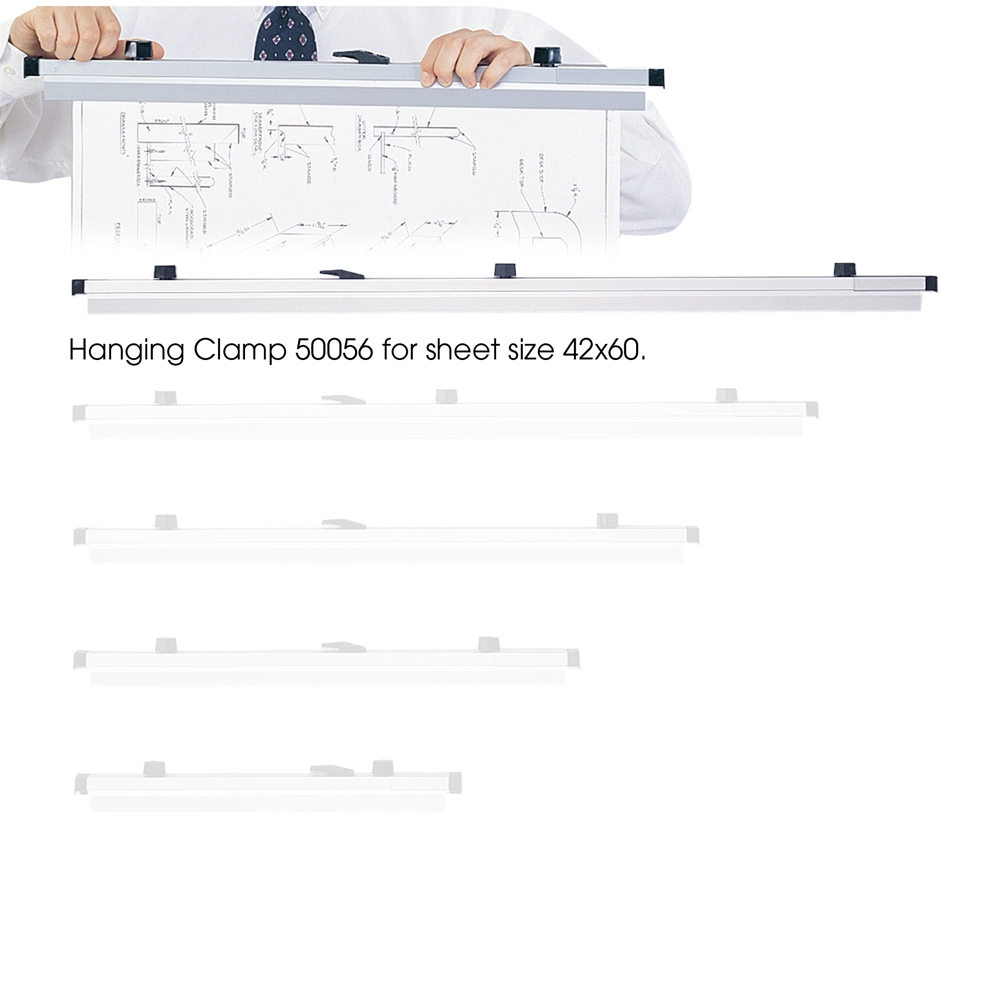 42" Hanging Clamps for 42" x 60" Sheets. Picture 1
