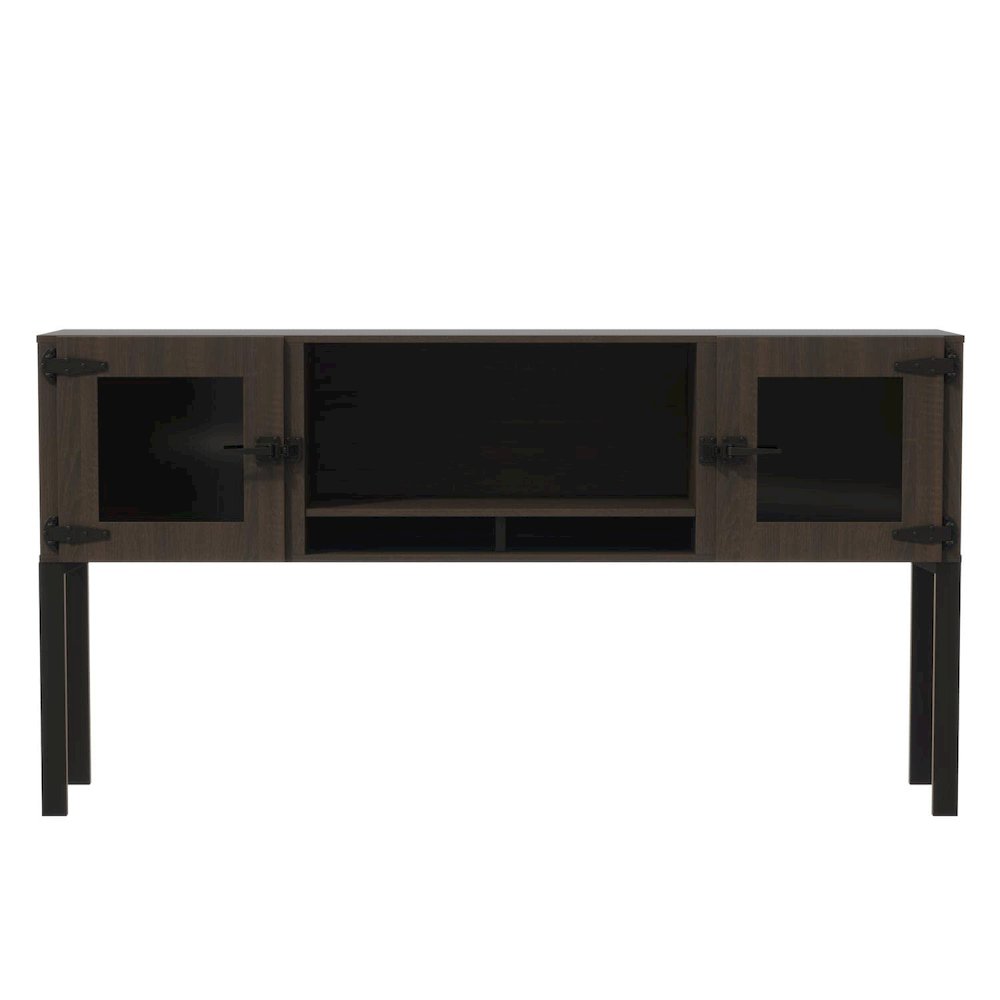 Mirella™ 72” Hutch with Glass Doors Southern Tobacco. Picture 2