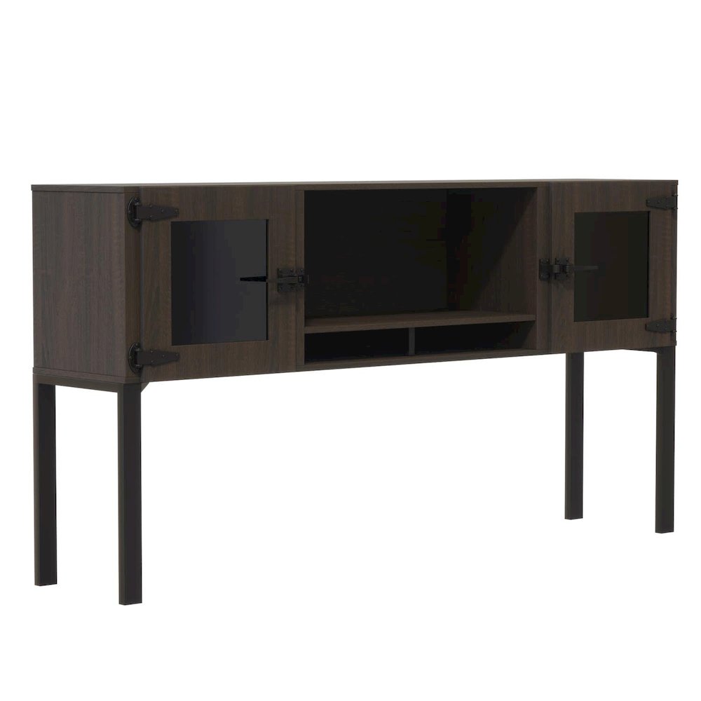 Mirella™ 72” Hutch with Glass Doors Southern Tobacco. Picture 1