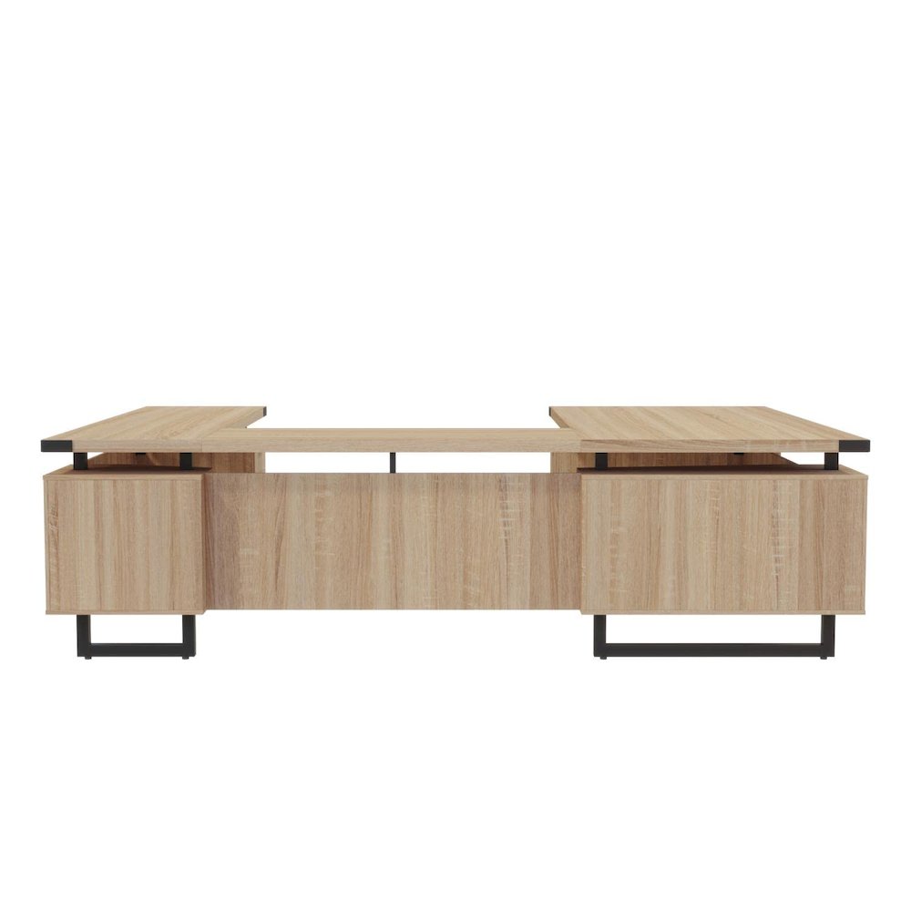Mirella™ U-Shaped Configuration Desk, BBB/BF Sand Dune. Picture 3