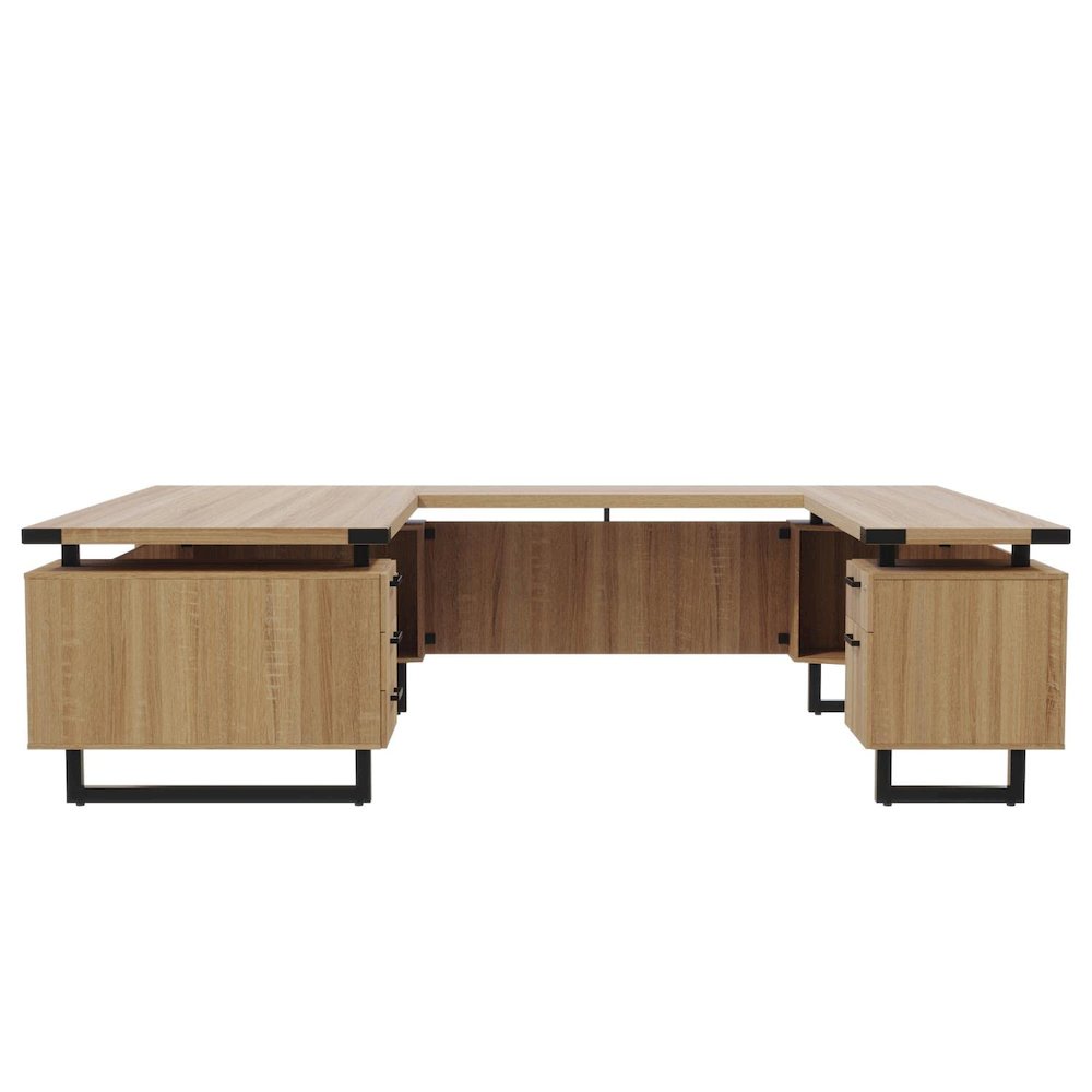 Mirella™ U-Shaped Configuration Desk, BBB/BF Sand Dune. Picture 5