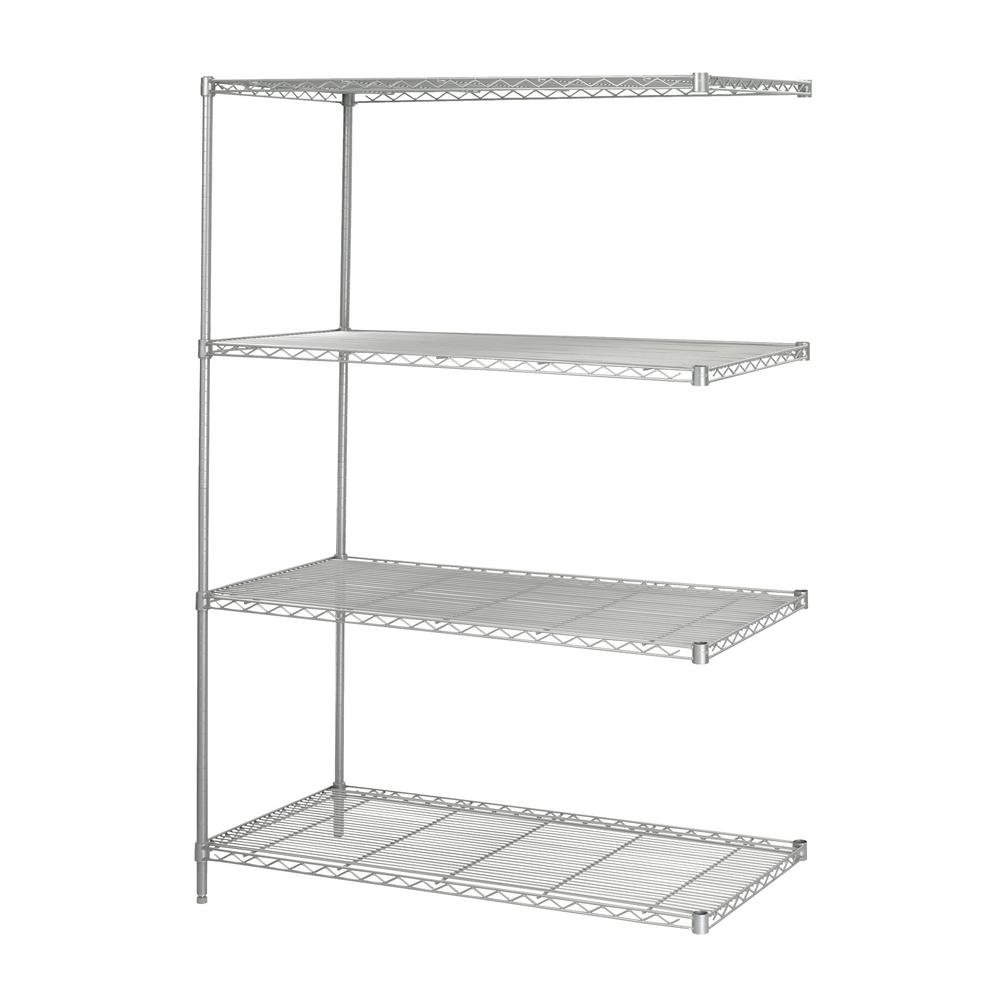 5295GR Add-On Kit - 48.0" x 24.0" x 72.0" - 4 x Shelf(ves) - Metallic Gray. Picture 2