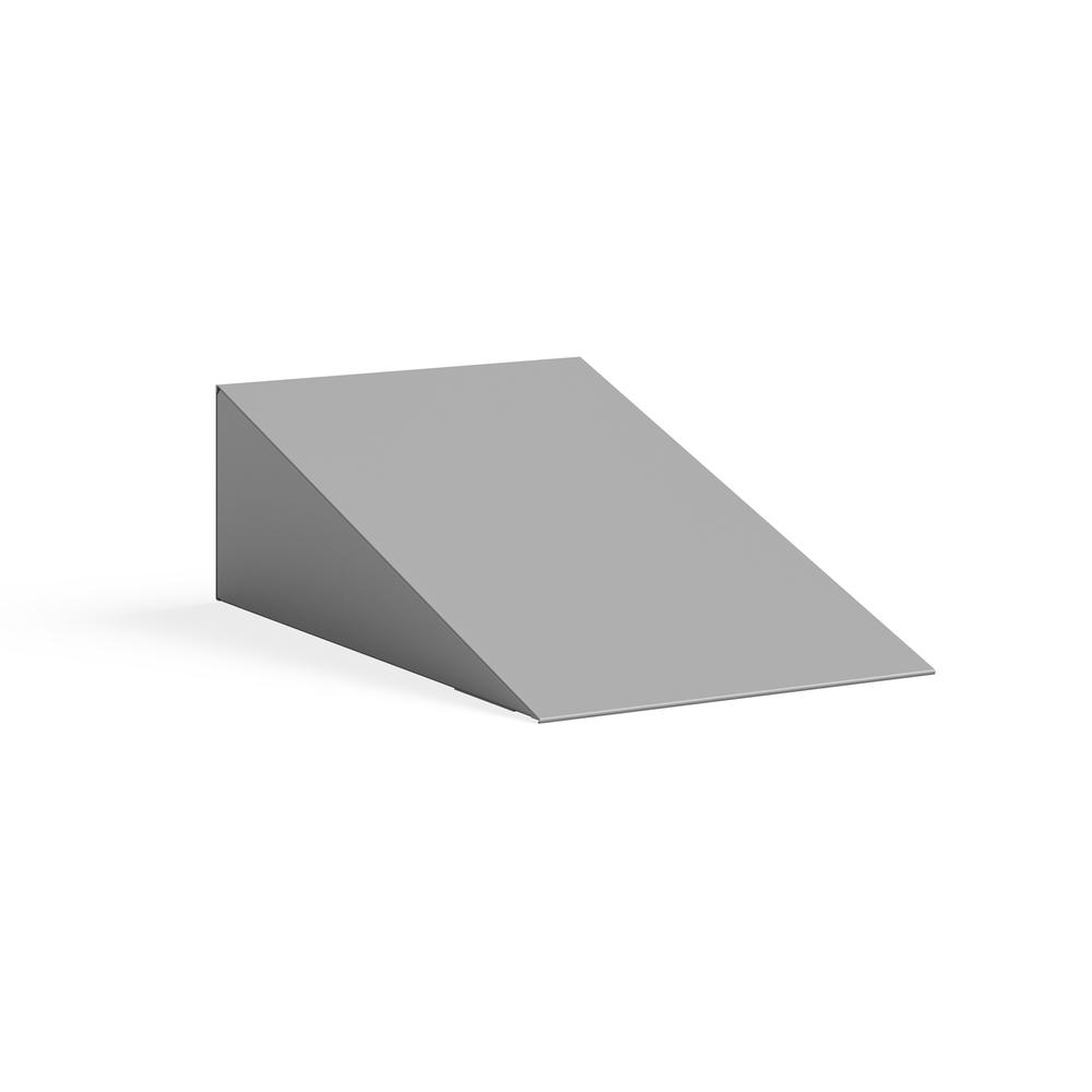 Single Sloped Metal Locker Hood Addition 12"W x 18"D x 6"H - Gray. Picture 3