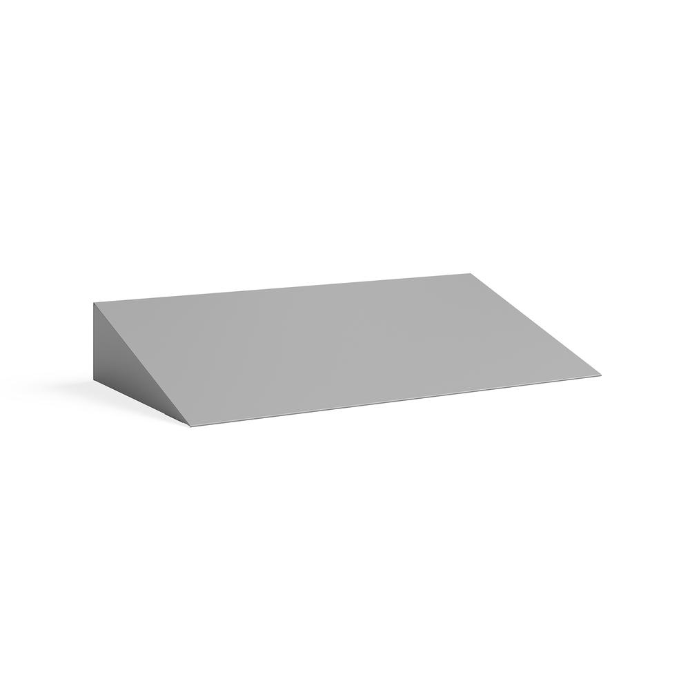 Triple Sloped Metal Locker Hood Addition 36"W x 18"D x 6"H - Gray. Picture 2