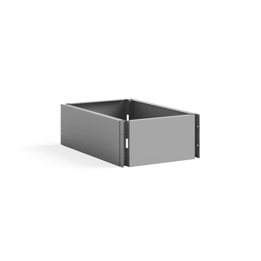 Single Continuous Metal Locker Base Addition 11.7"W x 16"D x 5.75"H - Gray. Picture 2