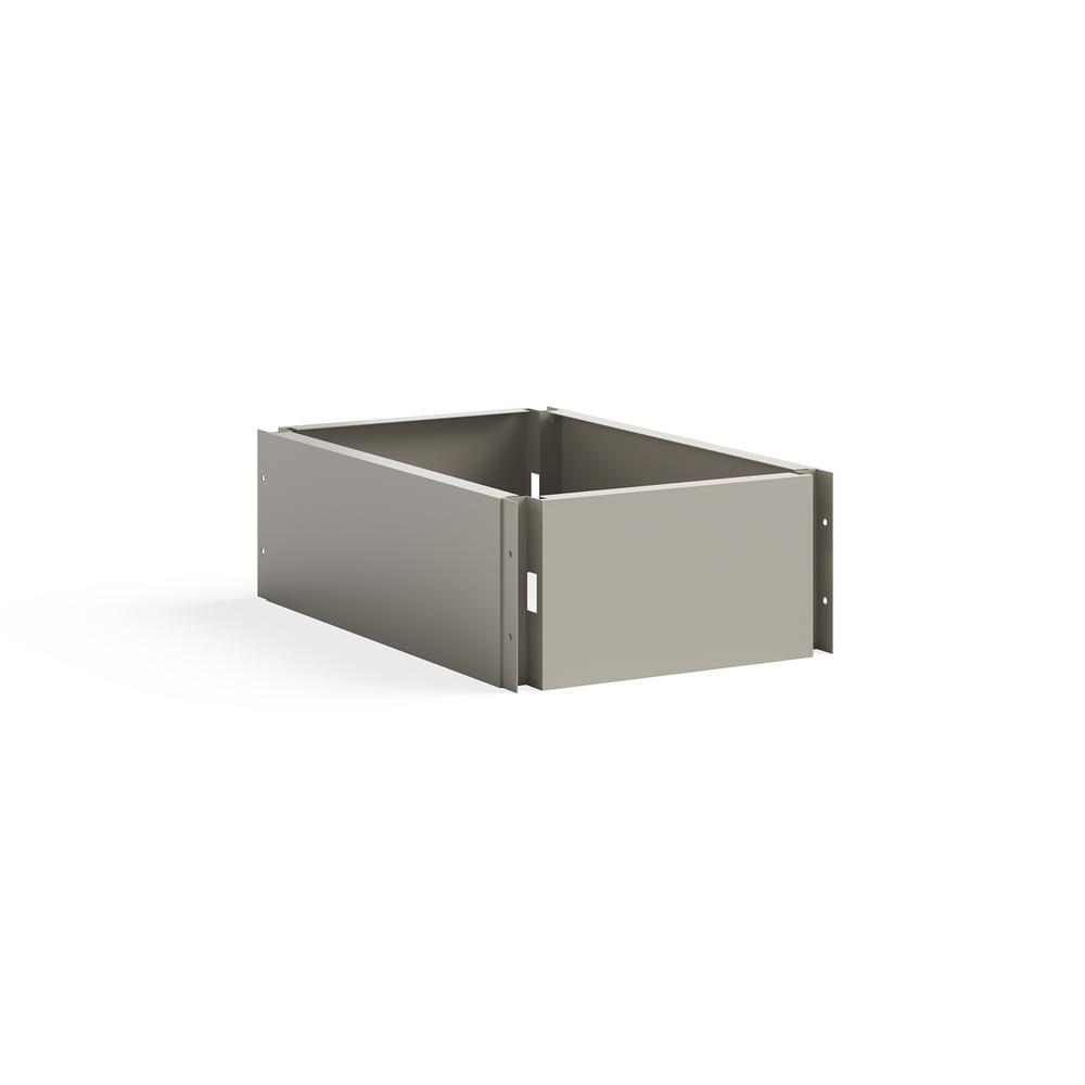 Single Continuous Metal Locker Base Addition 11.7"W x 16"D x 5.75"H - Tan. Picture 1