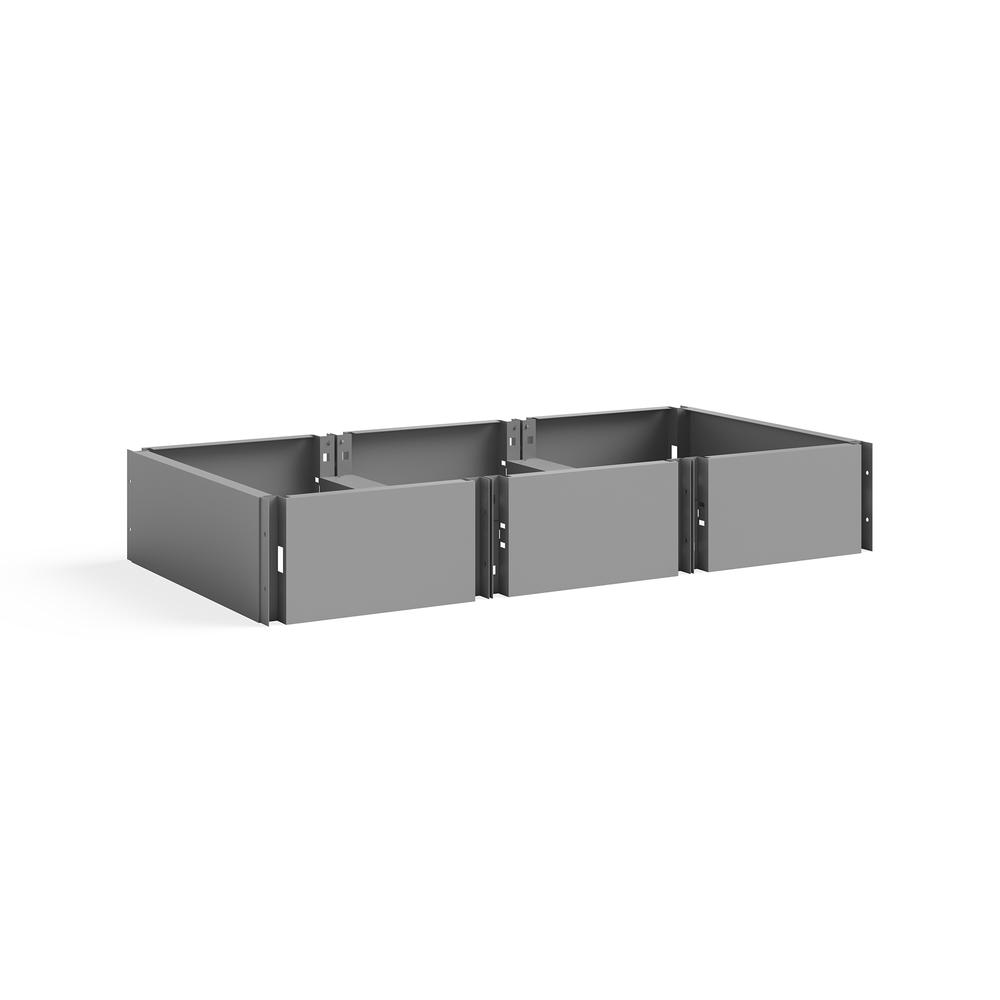 Triple Continuous Metal Locker Base Addition 35"W x 16"D x 5.75"H - Gray. Picture 1