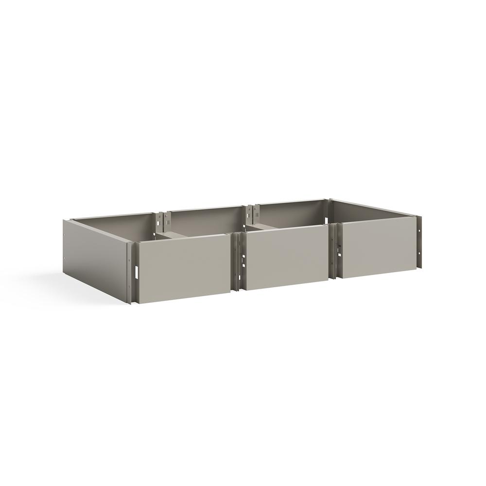 Triple Continuous Metal Locker Base Addition 35"W x 16"D x 5.75"H - Tan. Picture 1