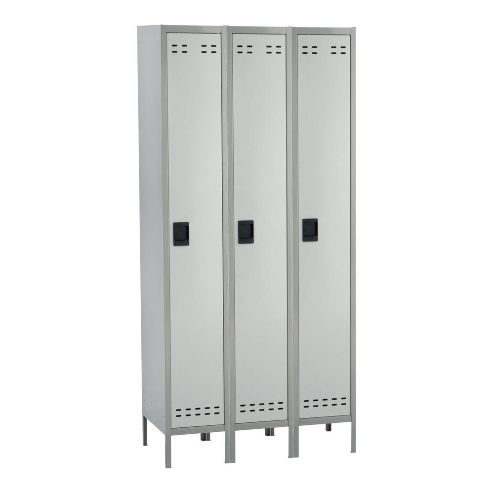 Single Tier Locker 3 Column Gray. Picture 2