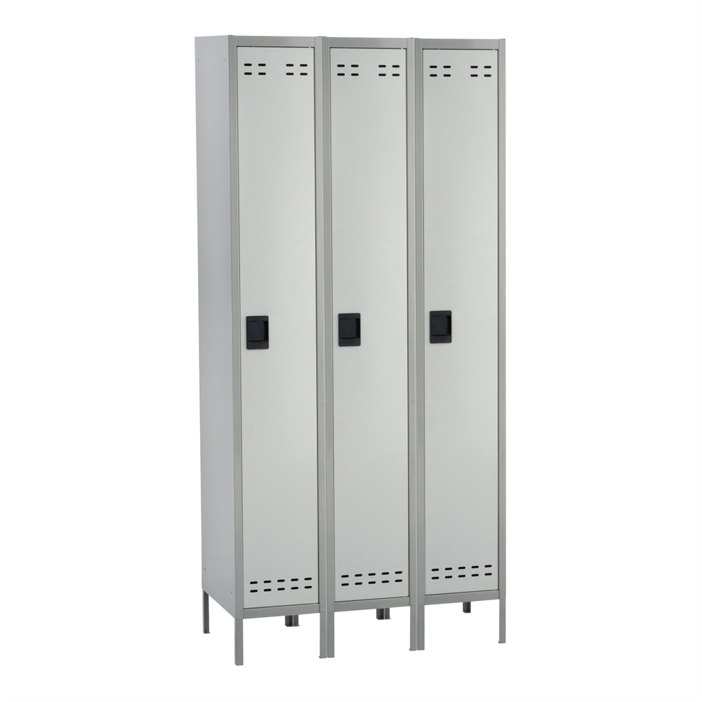 Single Tier Locker 3 Column Gray. Picture 1
