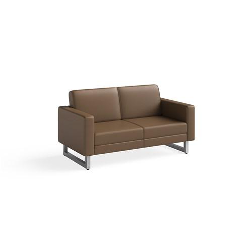 Mirella Lounge Settee, Cognac. Picture 1