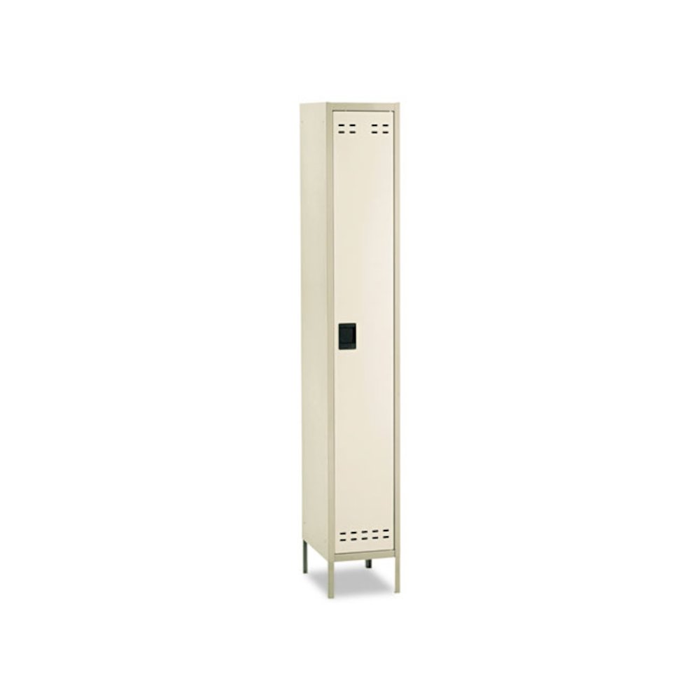 Single-Tier Locker, 12w x 18d x 78h, Two-Tone Tan. Picture 1