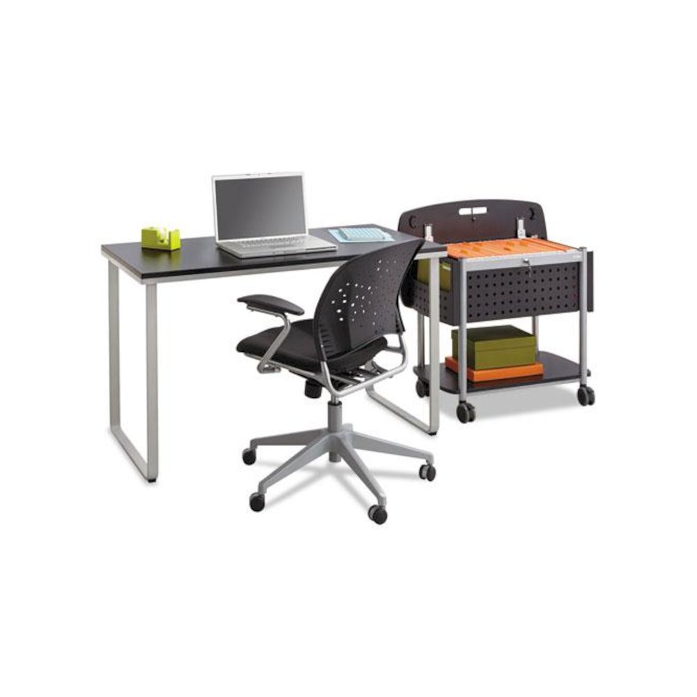 Steel Desk, 47.25" x 24" x 28.75", Beech/White. Picture 3