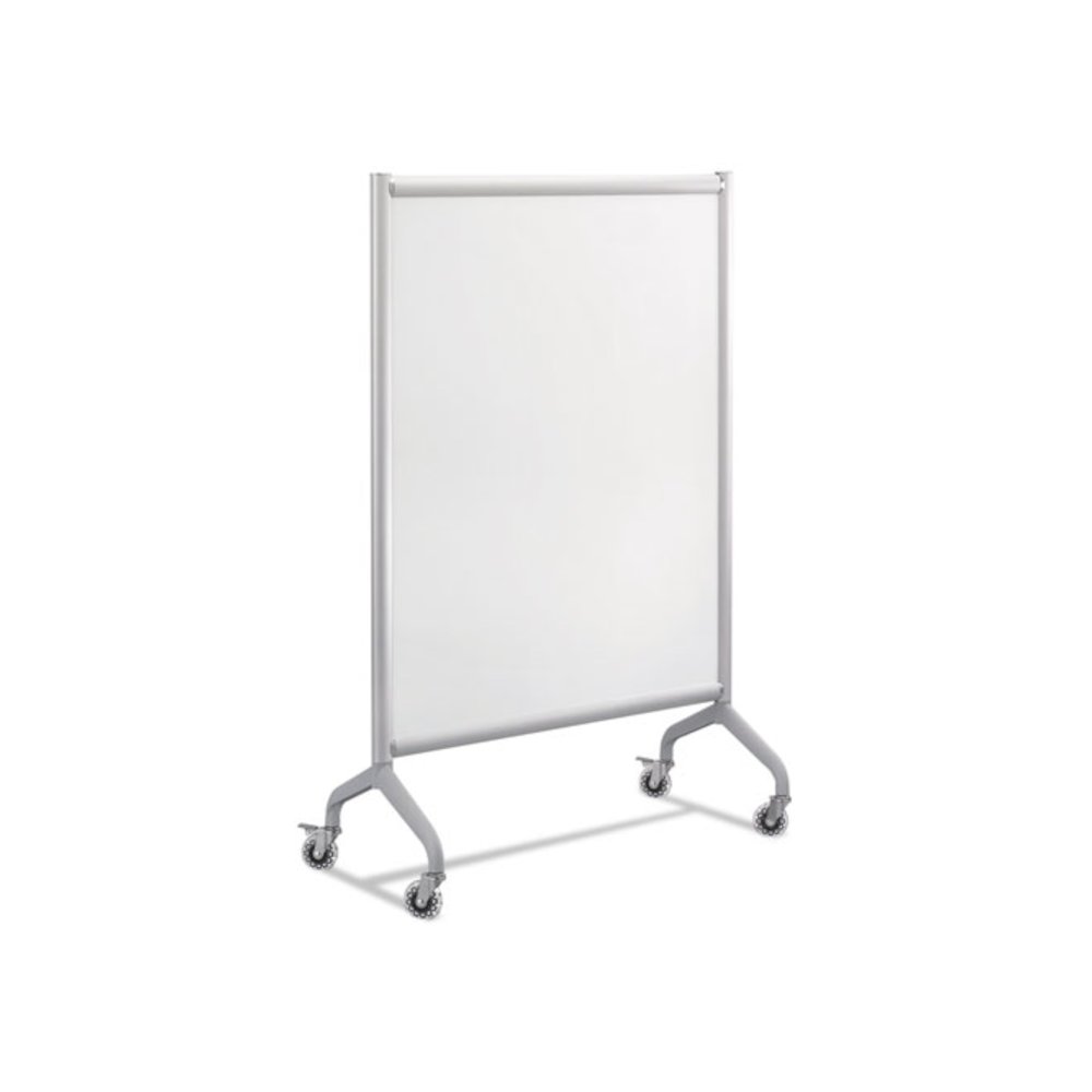 Rumba Full Panel Whiteboard Collaboration Screen, 42w x 16d x 54h, White/Gray. Picture 1