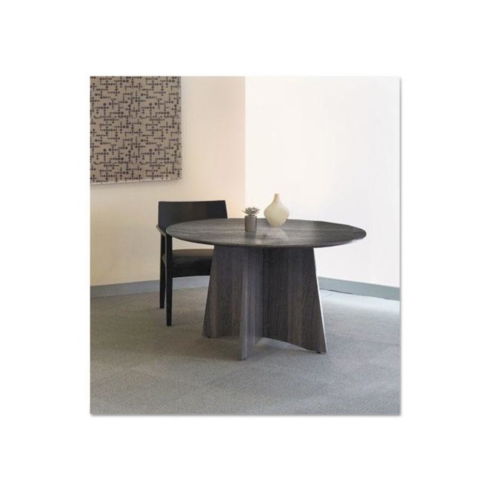 Medina Laminate Series Round Conference Table Top, 48 dia, Gray Steel. Picture 1