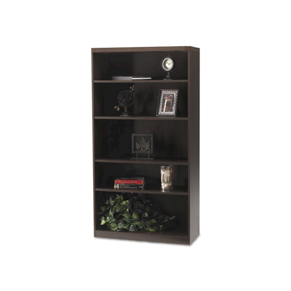 Aberdeen Series Five-Shelf Bookcase, 36w x 15d x 68-3/4h, Mocha. Picture 4