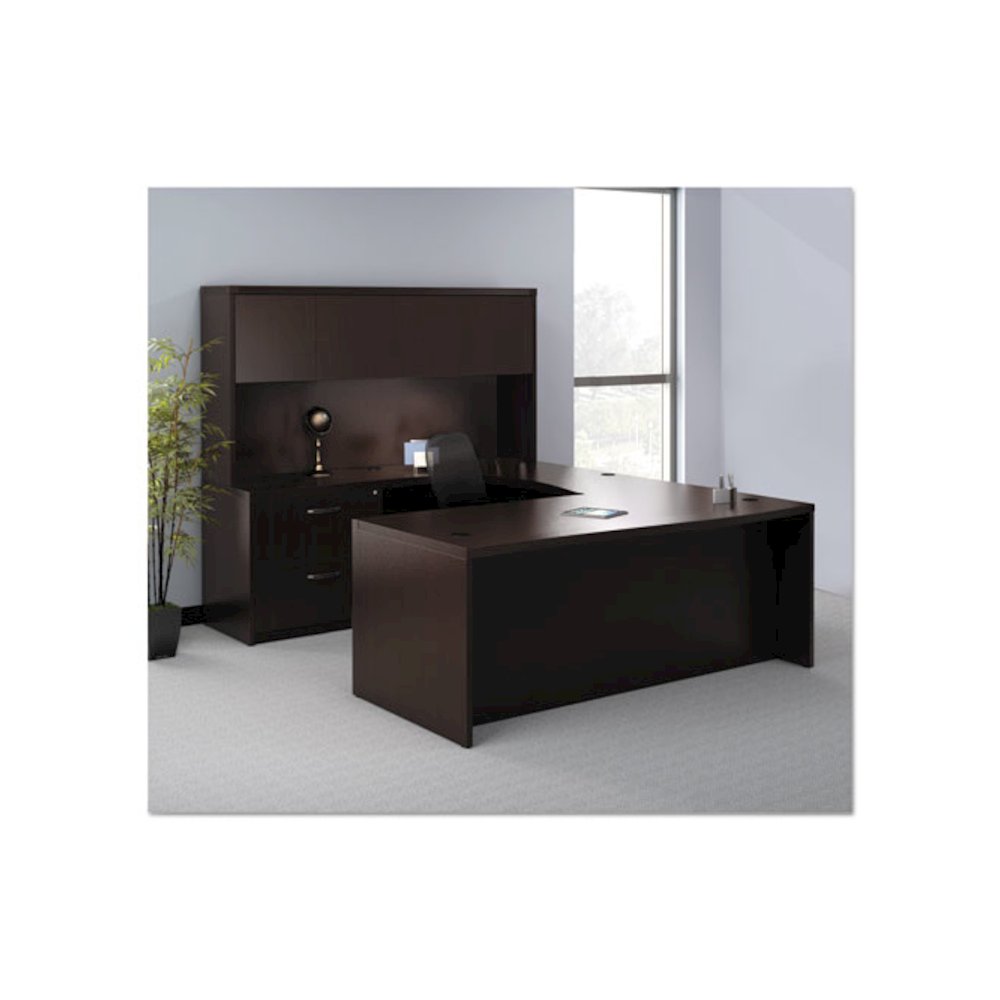 Aberdeen Series Laminate Wood Door Hutch, 72w x 15d x 39 1/8h, Mocha. Picture 5
