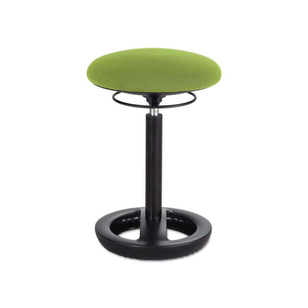 Twixt Desk Height Ergonomic Stool, 22.5" Seat Height, Supports up to 250 lbs., Green Seat/Green Back, Black Base. Picture 1