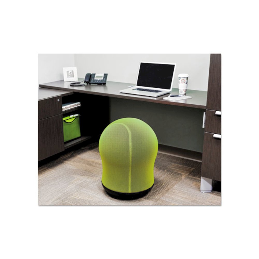 Zenergy Swivel Ball Chair, Green Seat/Green Back, Black Base. Picture 3
