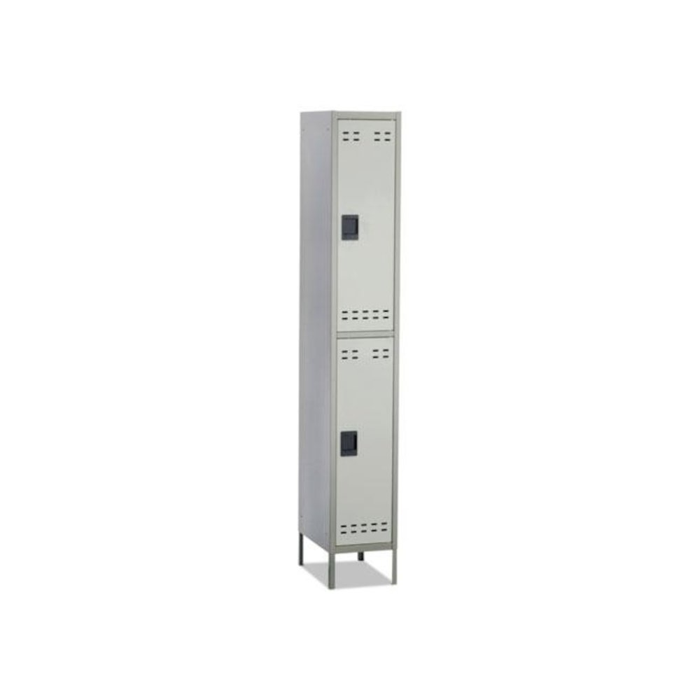 Double-Tier Locker, 12w x 18d x 78h, Two-Tone Gray. Picture 1