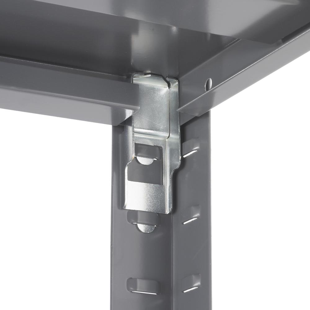 Industrial Shelf - 48" x 24" x 85" - 6 x Shelf(ves) - 5400 lb Load Capacity - Durable - Dark Gray - Powder Coated - Steel - Assembly Required. Picture 2