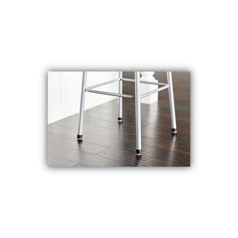 Counter-Height Steel Stool, Backless, Supports Up to 250 lb, 25" Seat Height, Silver. Picture 4