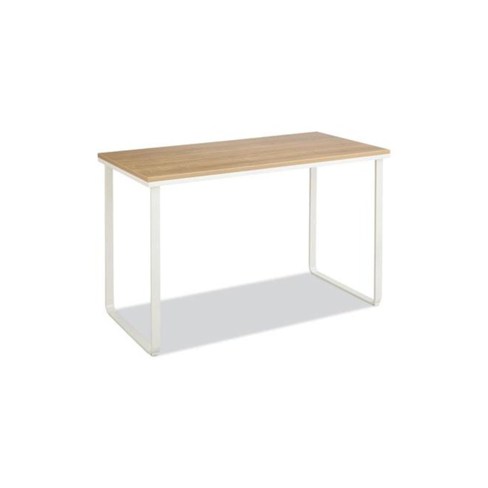 Steel Desk, 47.25" x 24" x 28.75", Beech/White. Picture 1