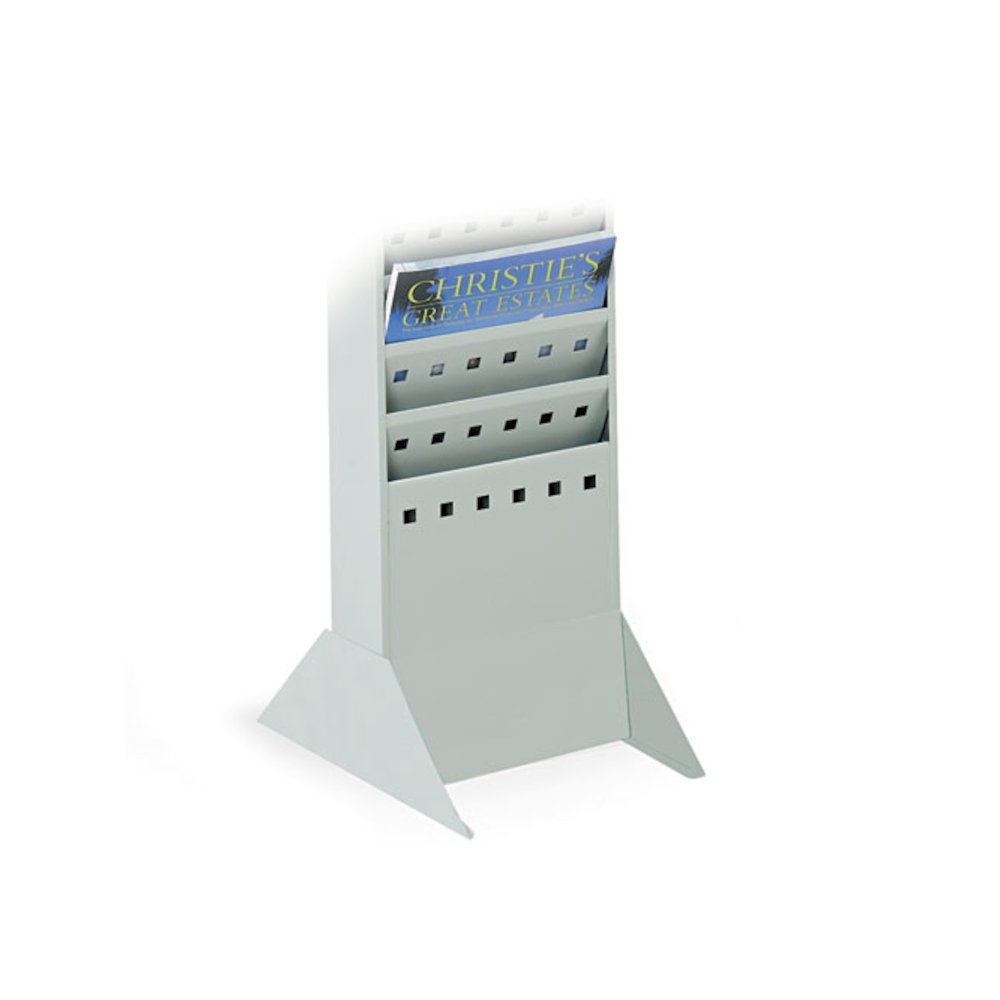 Steel Base for Magazine Rack, Gray, 10w x 14d x 5-1/4, Gray. Picture 4