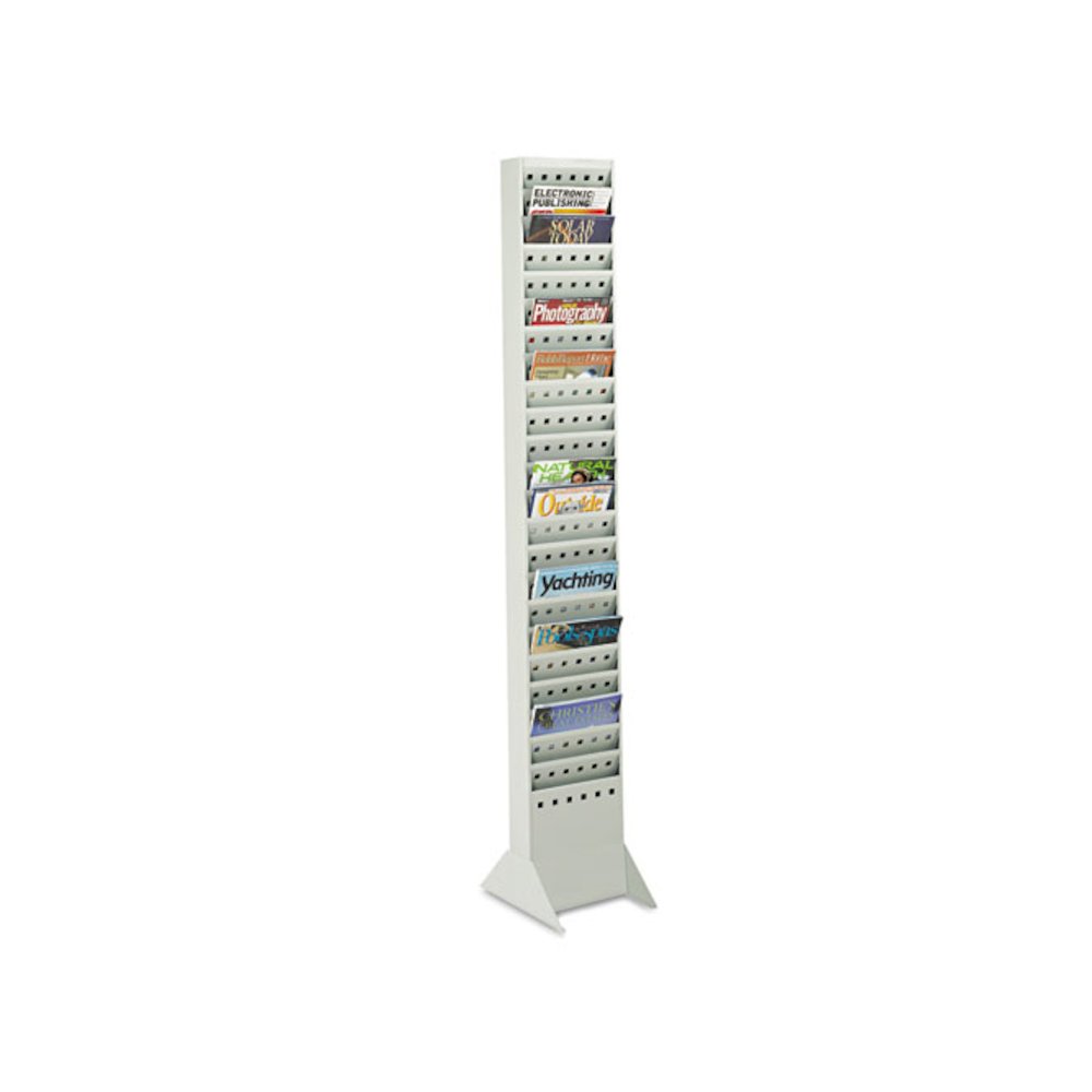 Steel Base for Magazine Rack, Gray, 10w x 14d x 5-1/4, Gray. Picture 1