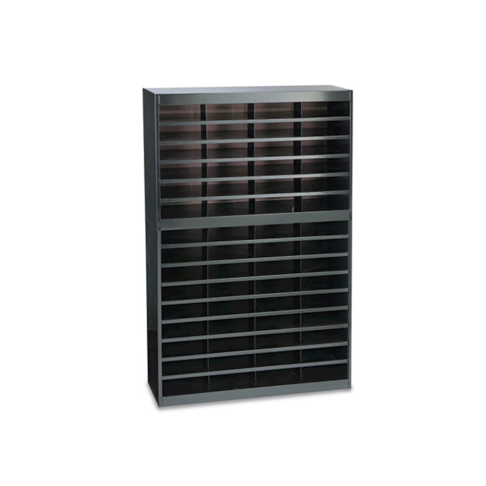 Steel/Fiberboard E-Z Stor Sorter, 60 Sections, 37 1/2 x 12 3/4 x 60, Black. Picture 1