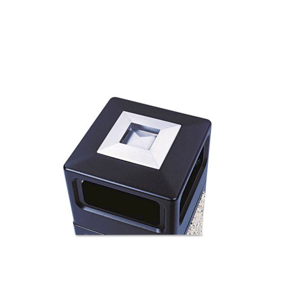 Canmeleon Aggregate Panel Receptacles, 15 gal, Polyethylene/Stainless Steel, Black. Picture 2