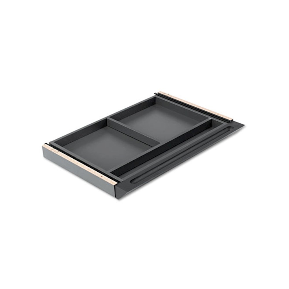 Laminate Center Drawer, Aberdeen & Brighton Series, 25w x 18d x 2h, Black. Picture 1