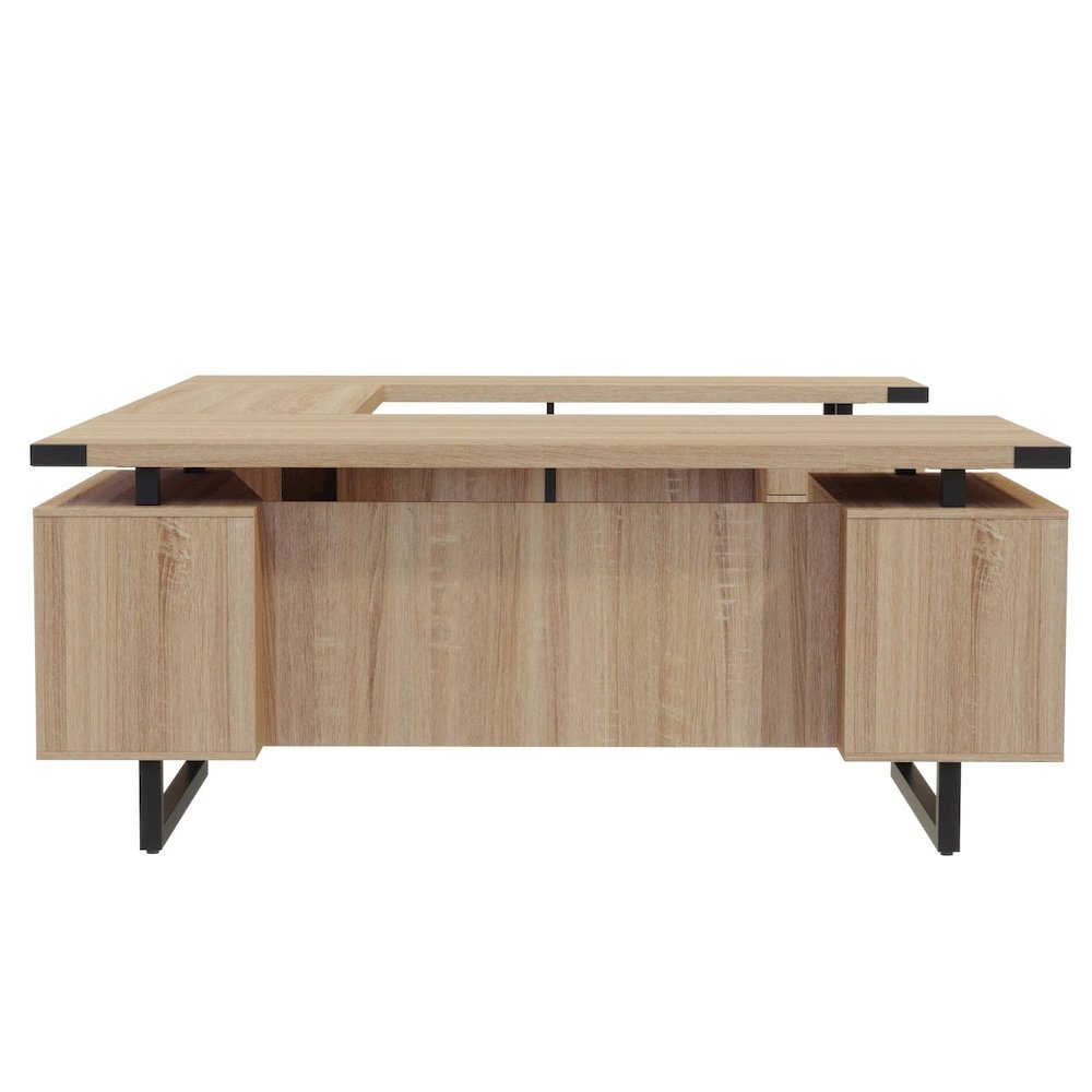Mirella™ U-Shaped Configuration Desk, BBB/BF Sand Dune. Picture 4
