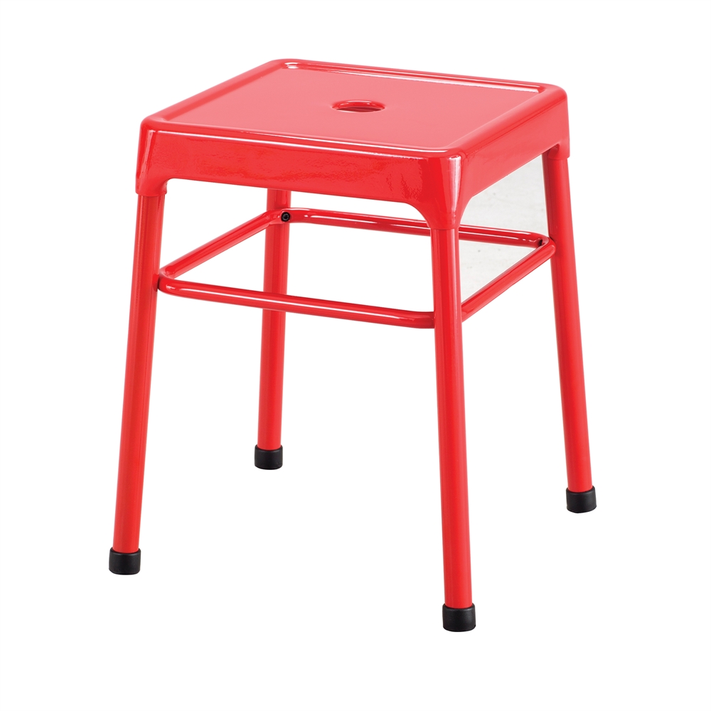 Safco® Steel Guest Stool Red. Picture 1
