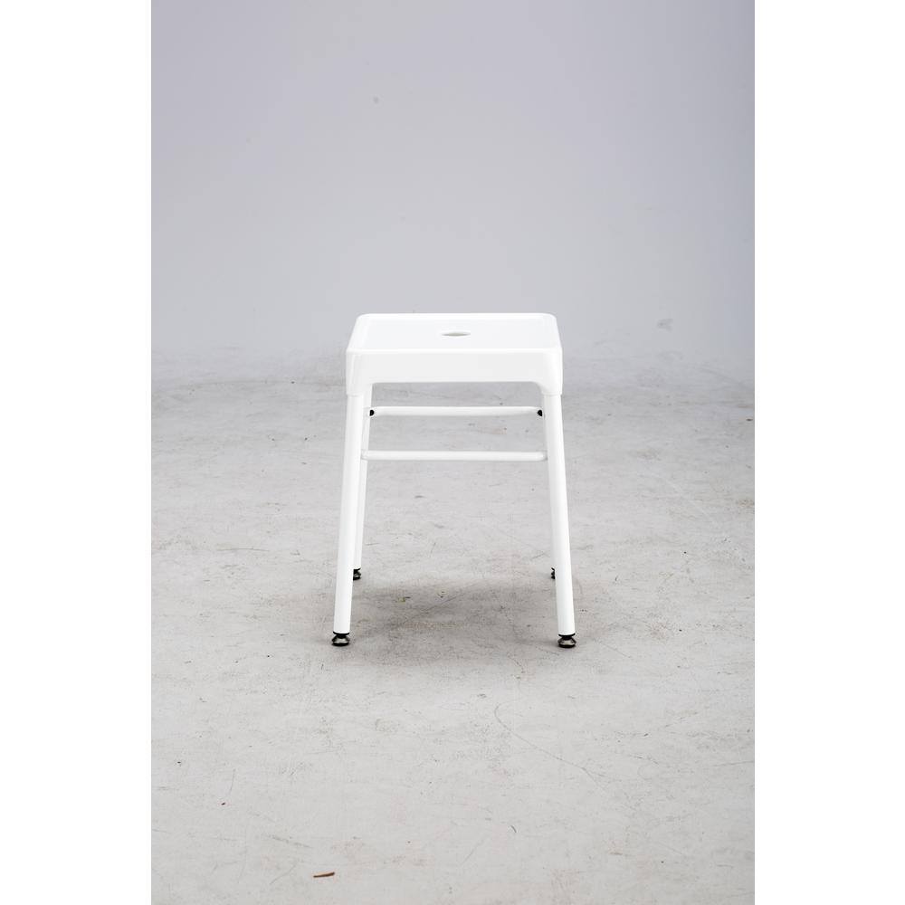Safco® Steel Guest Stool White. Picture 3