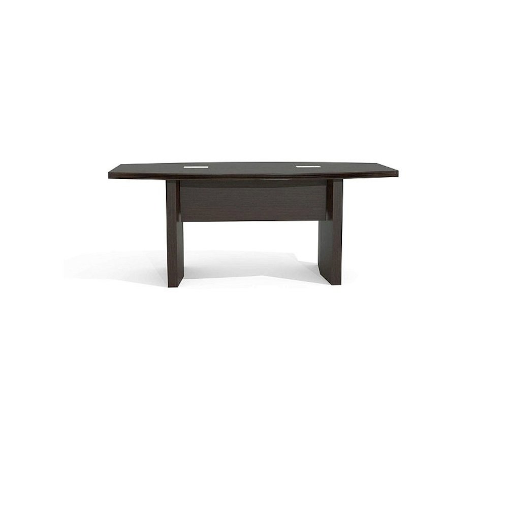 6' Conference Table, Boat Surface, Mocha. Picture 1