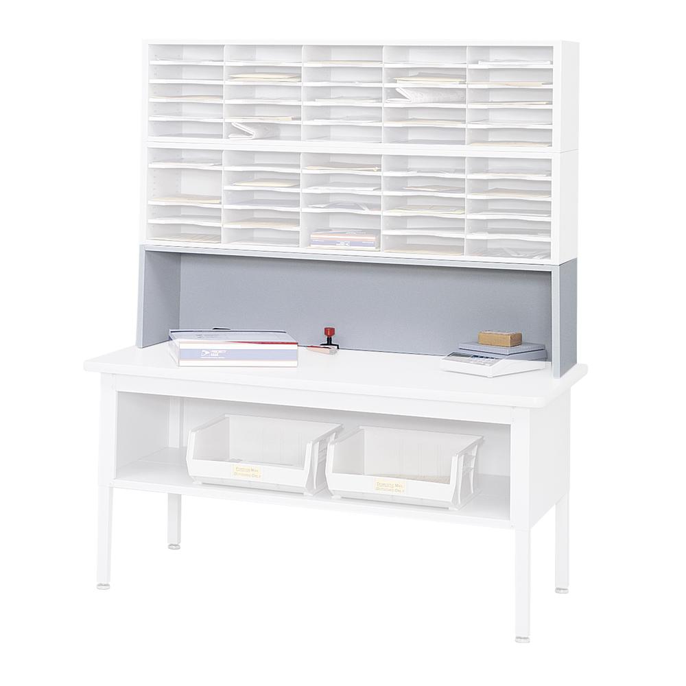Safco E-Z Sort Riser - 57.5" Width x 13" Depth x 14" Height - Steel - Gray. Picture 1