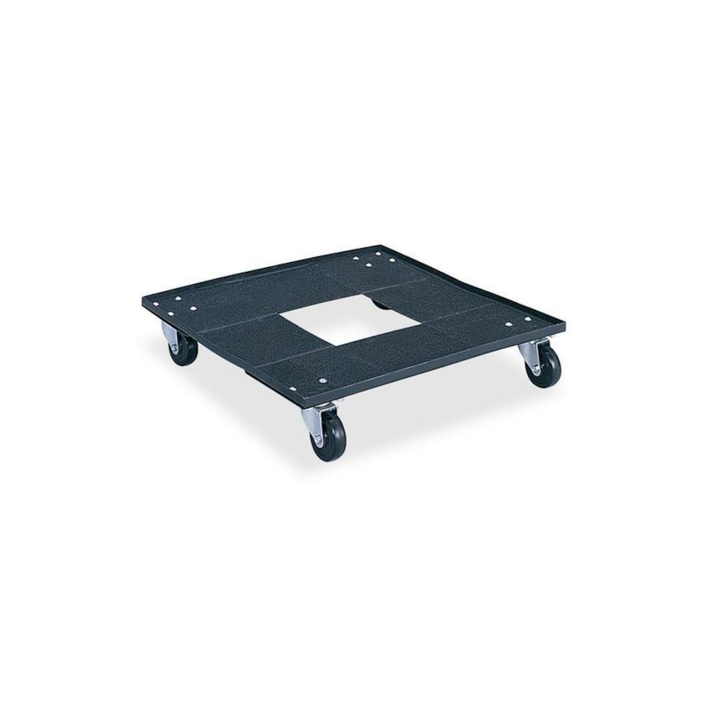 Safco Heavy-duty Stacking Chair Cart - 300 lb Capacity - 3" Caster Size - Steel - x 23.1" Width x 23.1" Depth x 4.5" Height - Black - 1 Each. Picture 1