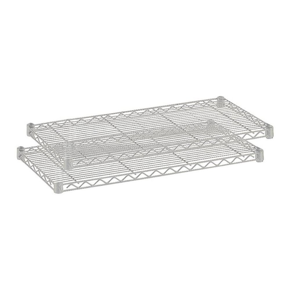 Safco Extra Shelf Pack - 36" x 18" x 1.5" - 2 x Shelf(ves) - 1250 lb Load Capacity - Gray - Powder Coated - Steel. Picture 1